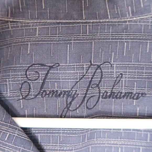 Tommy Bahama 100% Silk Camp Shirt Button Front Blue Tropical Short Sleeves XL - Picture 9 of 11